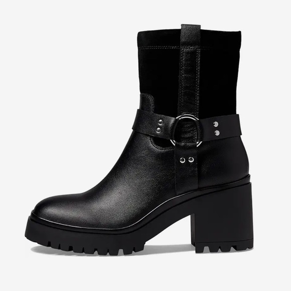 $169 NWT BLONDO REBEL SUEDE LEATHER MOTO BOOTS W METAL RING DETAIL WATERPROOF 11 - Picture 1 of 17